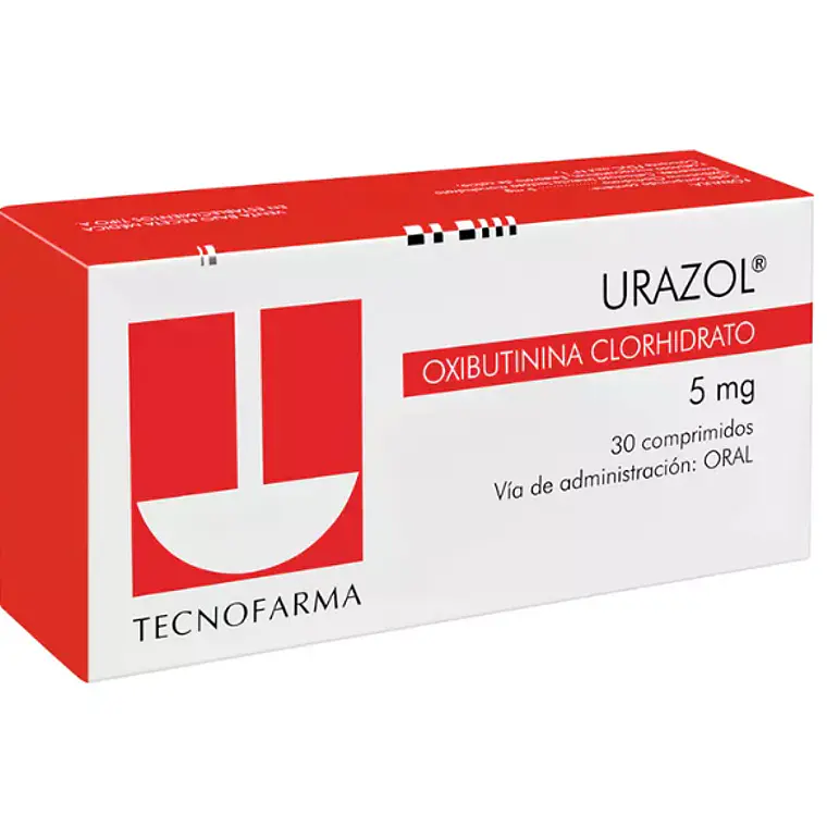 Urazol Oxibutinina 5 mg 30 Comprimidos. 1