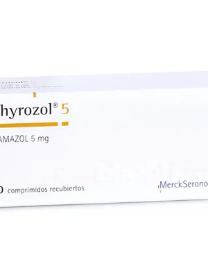 Thyrozol Tiamazol 5 mg 50 Comprimidos recubiertos.