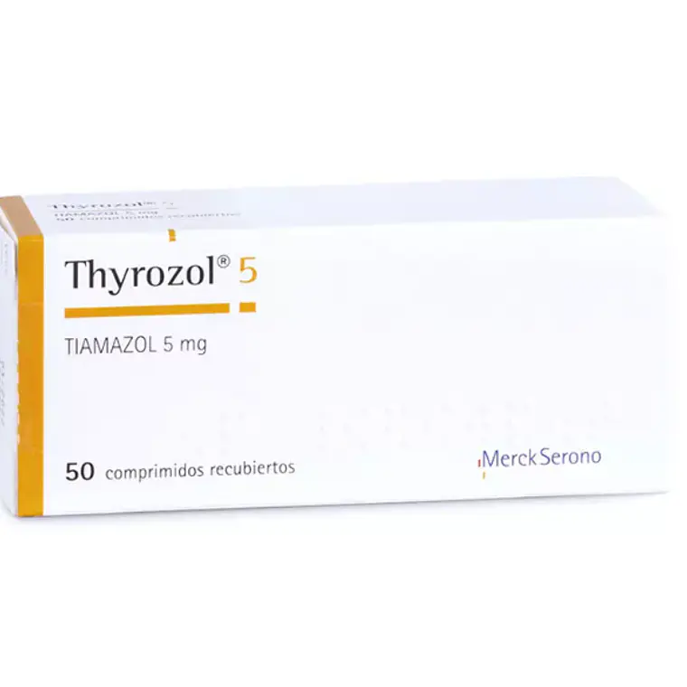 Thyrozol Tiamazol 5 mg 50 Comprimidos recubiertos. 1