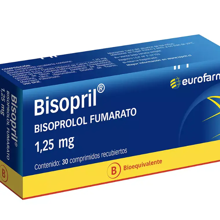 Bisopril (B) Bisoprolol 1,25 mg 30 Comprimidos recubiertos. 1