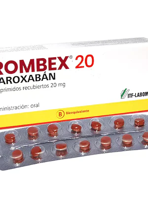 Trombex (B) Rivaroxabán 20 mg 28 Comprimidos recubiertos.