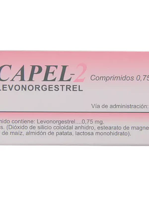 Escapel-2 Levonorgestrel 0,75 mg 2 Comprimidos.