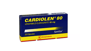 Cardiolen (B) Verapamilo  80 mg 20 Cápsulas