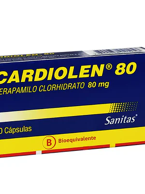 Cardiolen (B) Verapamilo  80 mg 20 Cápsulas.