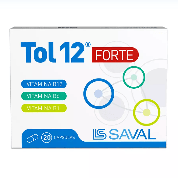 Tol 12 Forte Vitamina B1 / B6 / B12 20 Cápsulas 1
