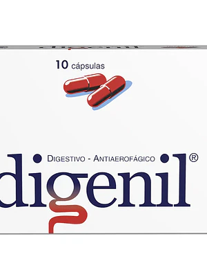Digenil Simeticona Pancreatina 10 Cápsulas.