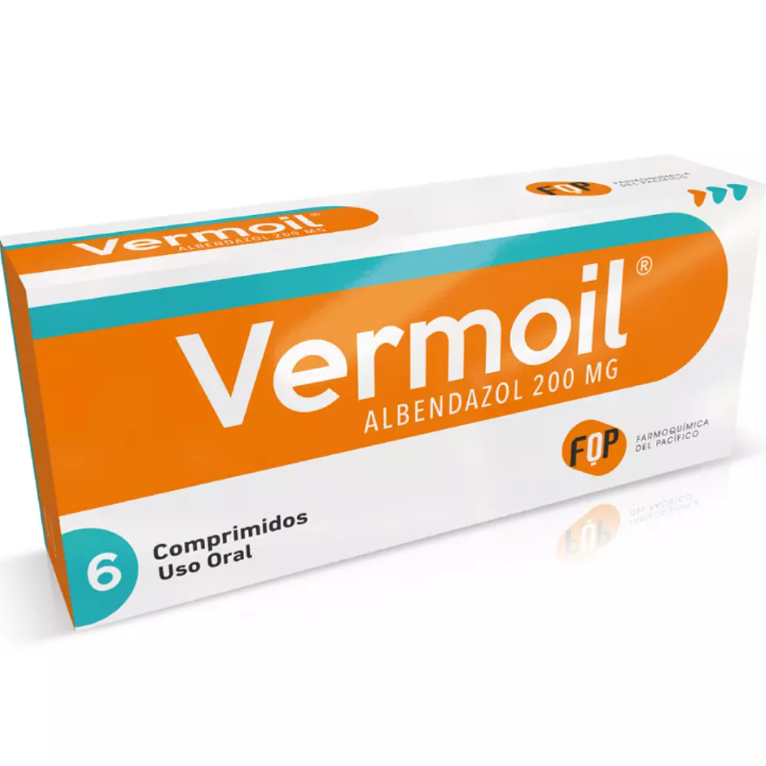Veromil Albendazol 200 mg 6 Comprimidos. 1