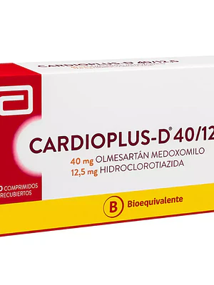 Cardioplus-D 40/12,5 mg Olmesartán Hidroclorotiazida 40 Comprimidos.