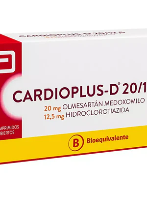 Cardioplus-D 20/12,5 mg Olmesartán Hidroclorotiazida 40 Comprimidos.