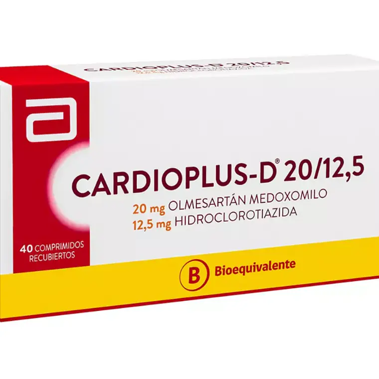 Cardioplus-D 20/12,5 mg Olmesartán Hidroclorotiazida 40 Comprimidos. 1