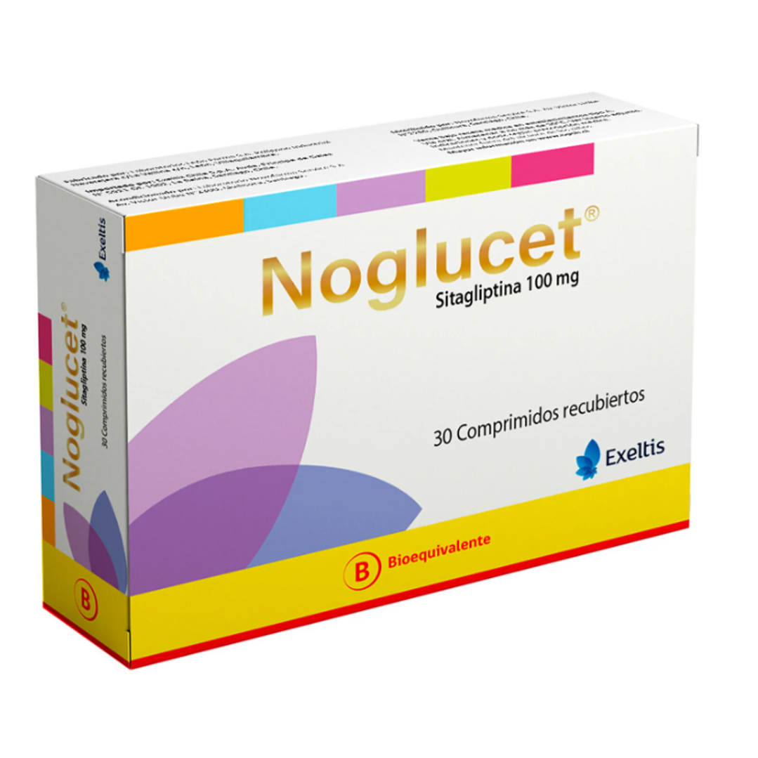 Noglucet (B) Sitagliptina 100 mg 30 Comprimidos recubiertos. 1