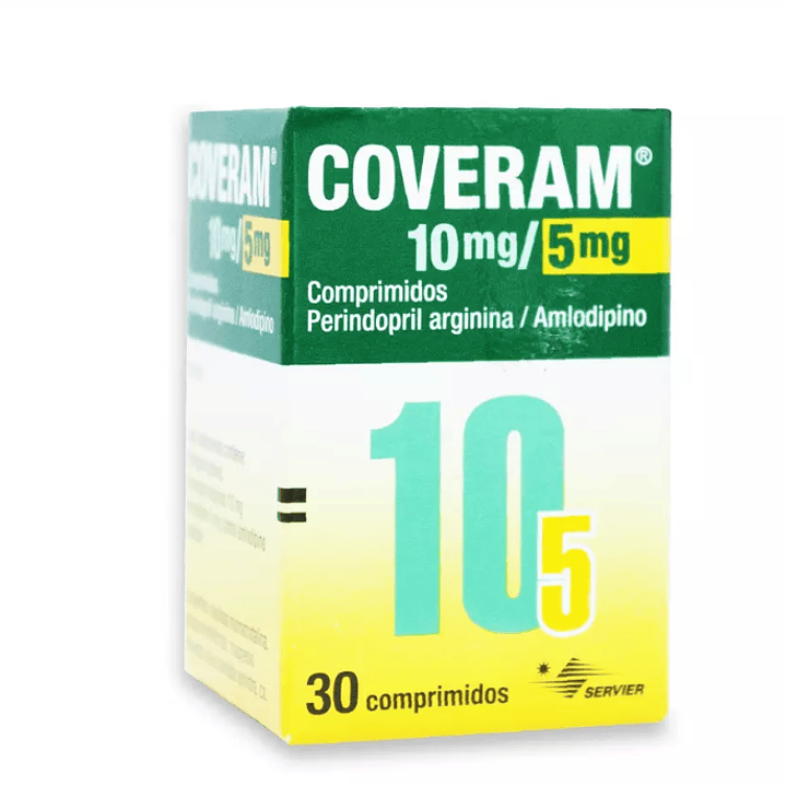 Coveram Amlodipino / Perindropil Arginina 5 mg/10 mg 30 Comprimidos. 1