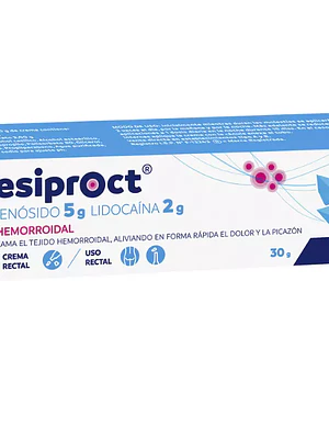 Gesiproct Lidocaína Tribenosido Antihemorroidal Crema 30 g.
