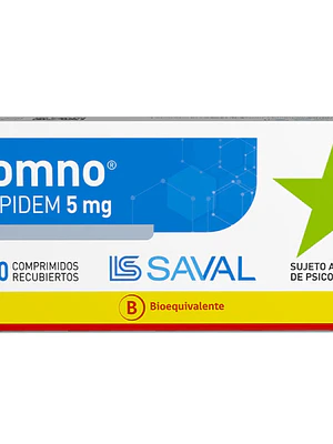 Somno (B) Zolpidem 5 mg 30 Comprimidos. Medicamento controlado, venta presencial.