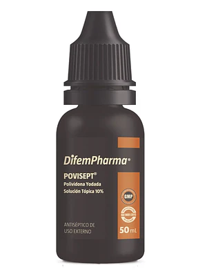 Povisept Povidona yodada 10 % 50 ml. Difem