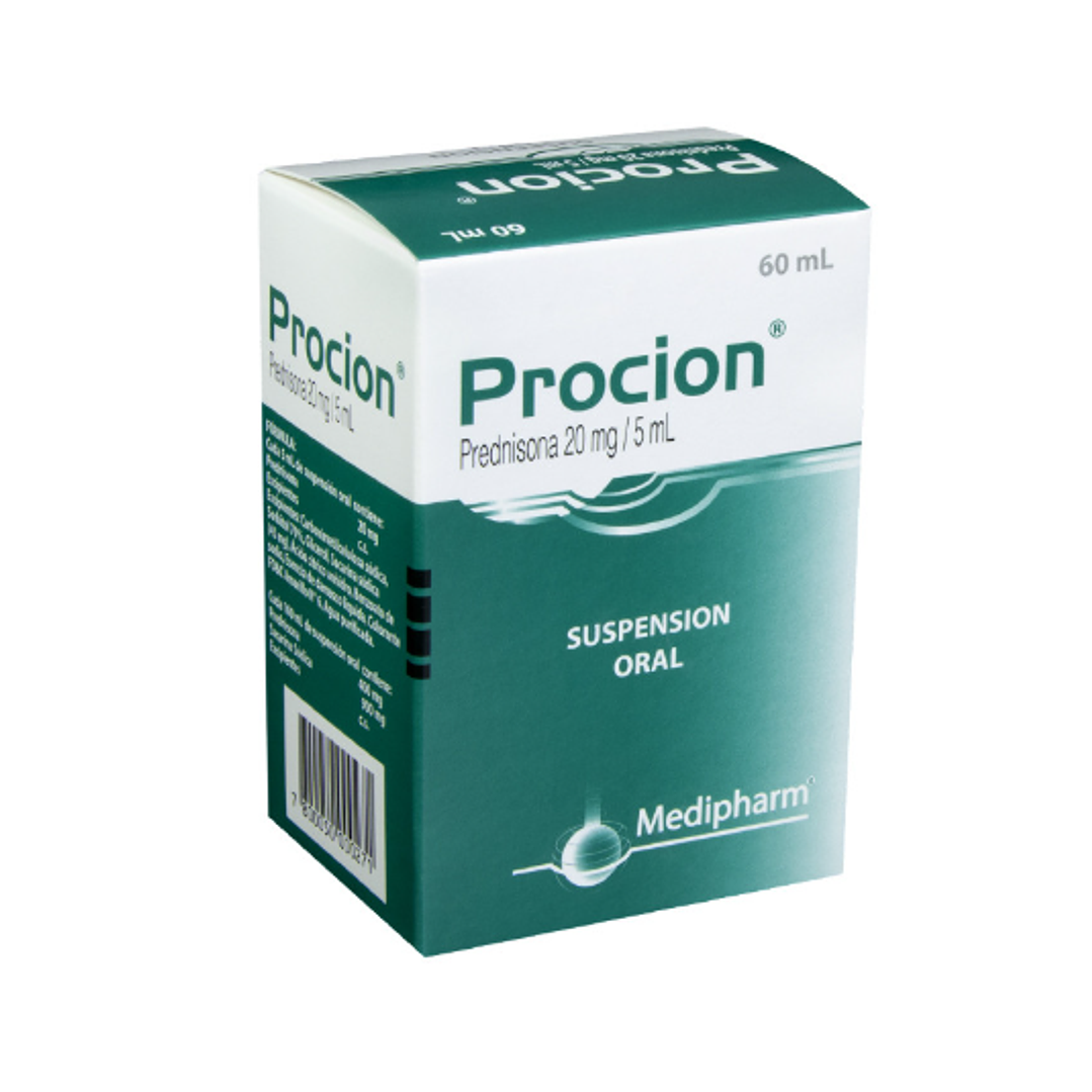 Proción Prednisona 20 mg/5 ml Jarabe 60 ml. 1
