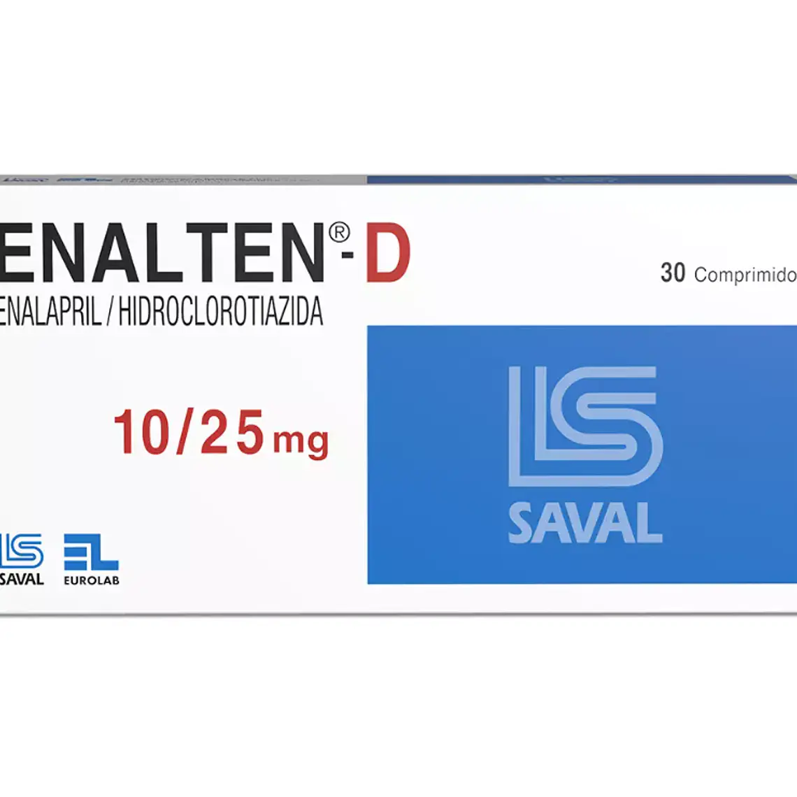 Enalten-D Enalapril Hidroclorotiazida 10/25 mg 30 Comprimidos. 1