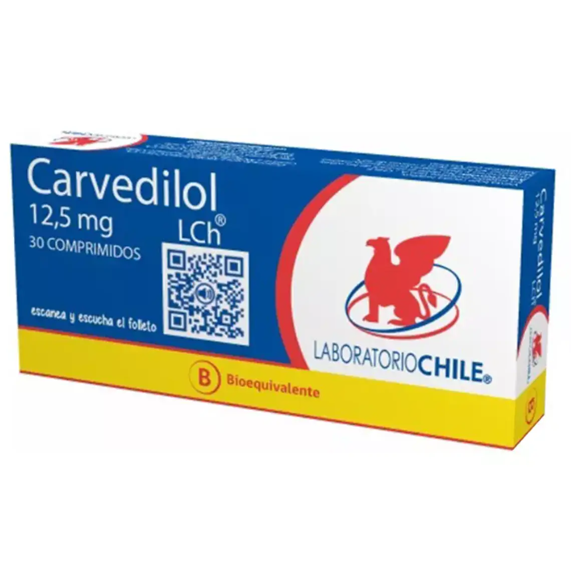 Carvedilol (B) 12,5 mg 30 Comprimidos. 1
