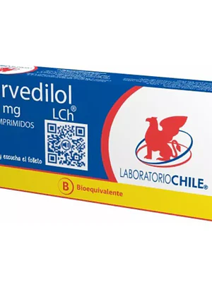 Carvedilol (B) 12,5 mg 30 Comprimidos.
