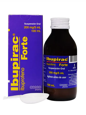 Ibupirac Forte Ibuprofeno 200 mg Jarabe 100  ml.