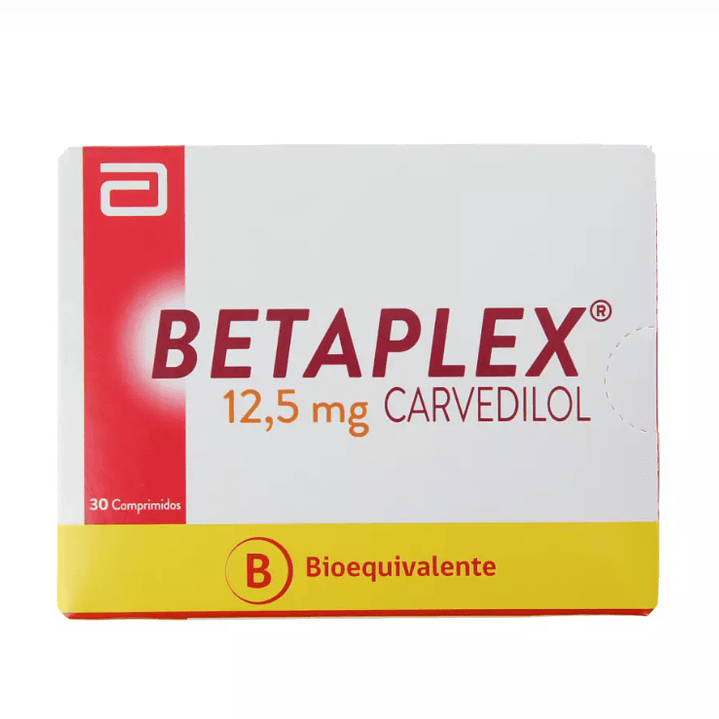 Betaplex (B) 12,5 mg Carvedilol 30 Comprimidos. 1