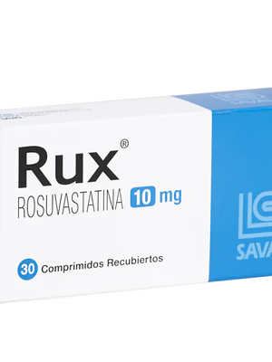 Rux (B) Rosuvastatina 10 mg 30 Comprimidos recubiertos.