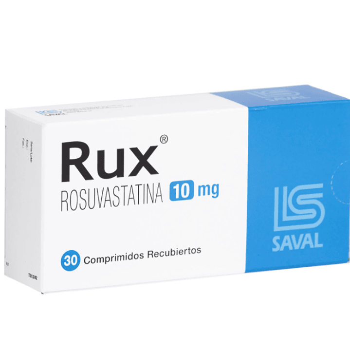 Rux (B) Rosuvastatina 10 mg 30 Comprimidos recubiertos. 1