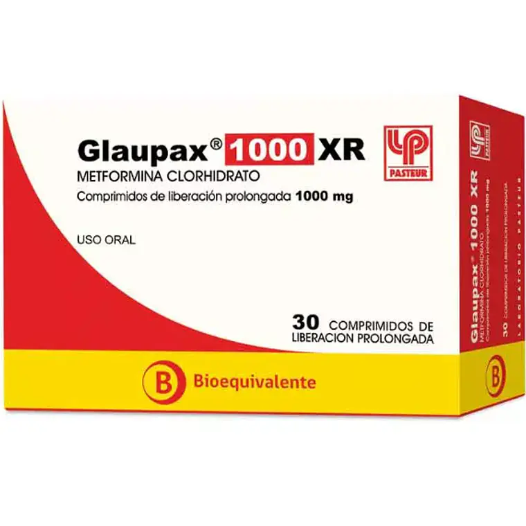 Glaupax XR (B) Metformina 1000 mg 30 Comprimidos. 1