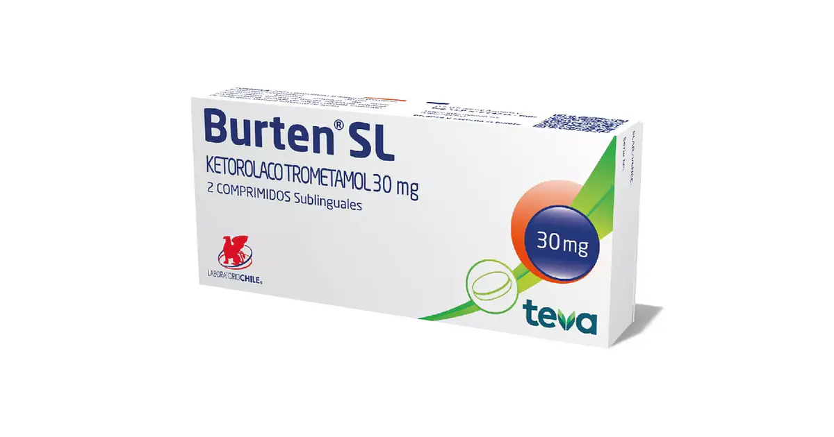 Burten Sl Ketorolaco 30Mg 2 Comprimidos Sublinguales.