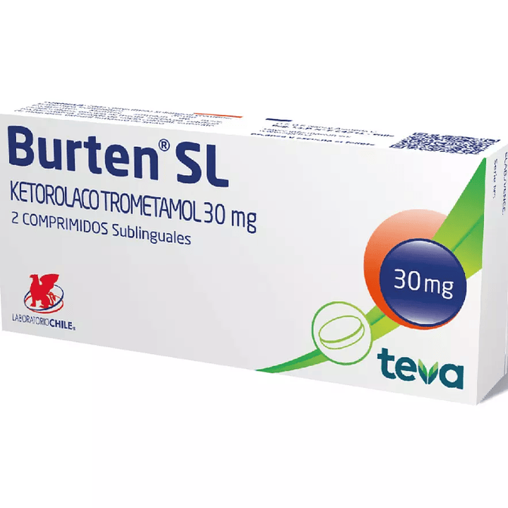 Burten SL Ketorolaco 30mg 2 Comprimidos Sublinguales. 1