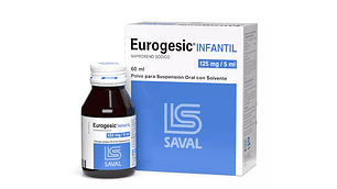 Eurogesic Infantil Naproxeno sódico 125 mg / 5 ml  Polvo para suspensión oral 60 ml.