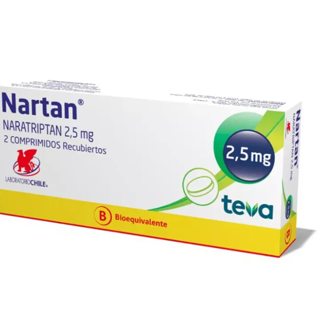 Nartan (B) Naratriptan 2,5 mg 2 Comprimidos Recubiertos 1
