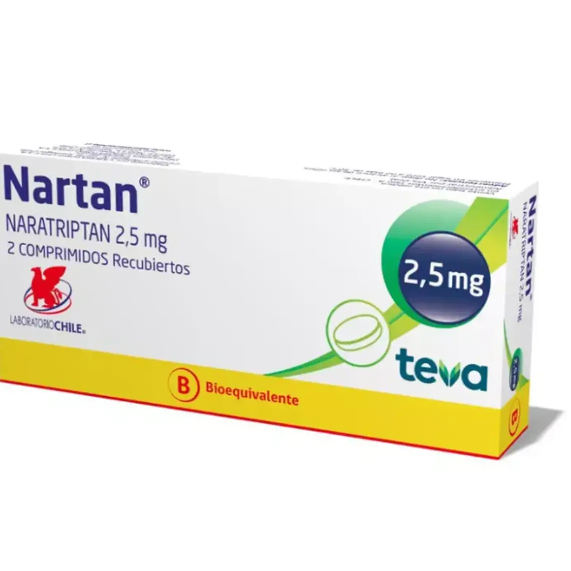Nartan (B) Naratriptan 2,5 mg 2 Comprimidos recubiertos. 1
