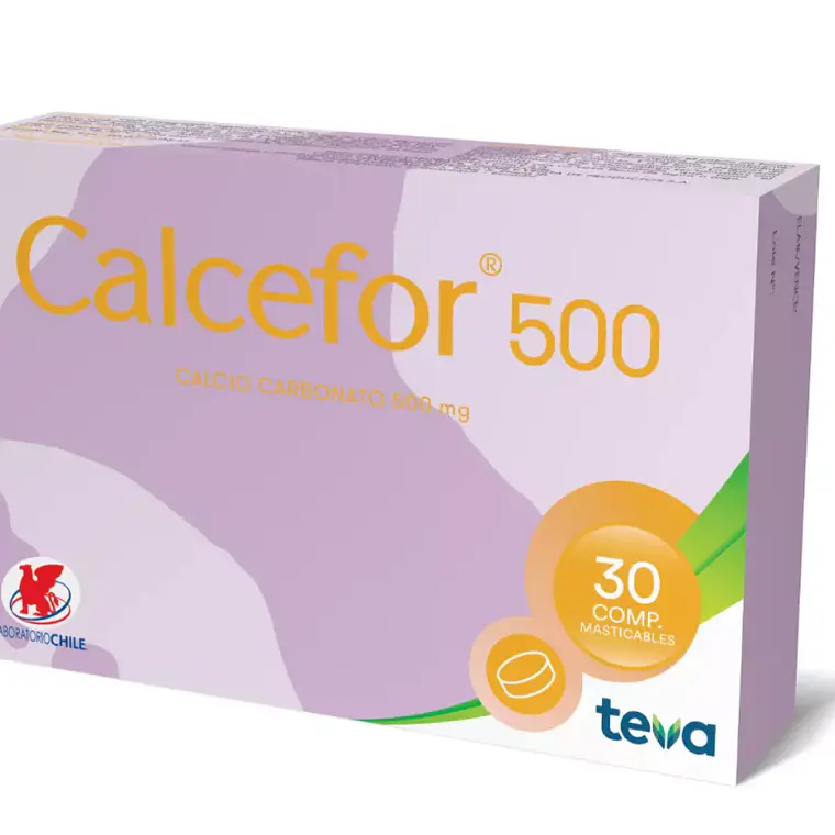 Calcefor Calcio 500 mg 30 Comprimidos masticables. 1