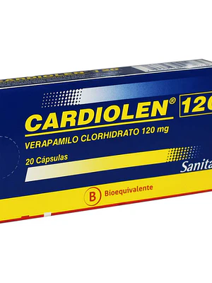 Cardiolen (B) Verapamilo 120 mg 20 Cápsulas.