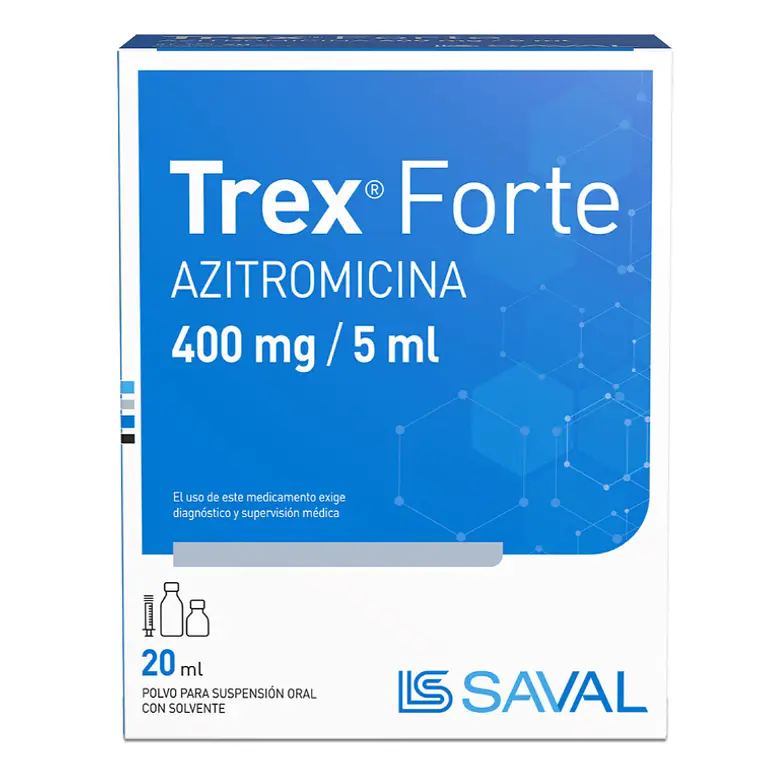 Trex Forte Azitromicina 400 mg / 5  ml Suspensión oral 20 ml. 1