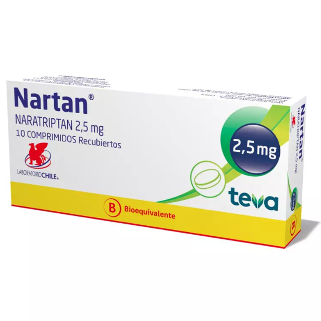 Nartan (B) Naratriptan 2,5 mg 10 Comprimidos Recubiertos. 1