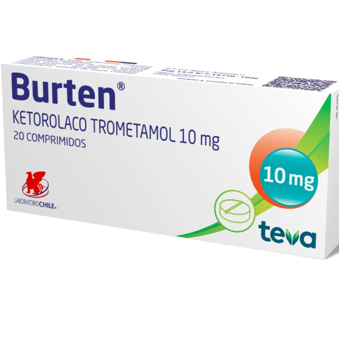 Burten Ketorolaco 10 mg 20 Comprimidos. 1