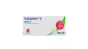 Valaplex D Valsartan / Hidroclorotiazida 80/12,5 30 Comprimidos Recubiertos.