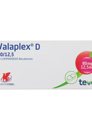 Valaplex D 80/12,5 mg 30 Comprimidos recubiertos.
