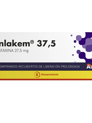 Venlakem (B) Venlafaxina 37,5 mg 30 Comprimidos recubiertos.
