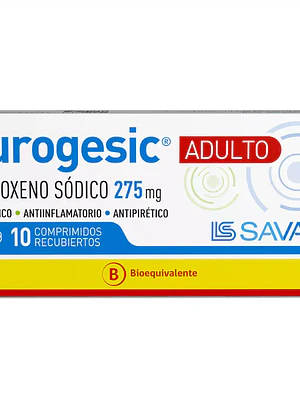 Eurogesic Adulto Naproxeno sódico 275 mg 10 Comprimidos.