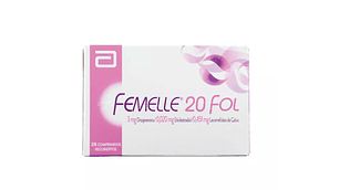 Femelle 20 fol Drospirenona, Etinilestradiol 28 Comprimidos recubiertos.