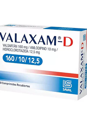 Valaxam-D 160/ 10/ 12,5 mg 30 Comprimidos recubiertos.