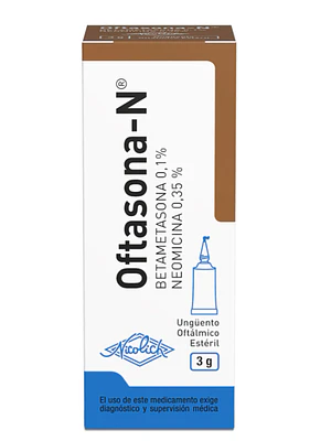 Oftasona-N Betametasona Neomicina Ungüento oftálmico 3 g.