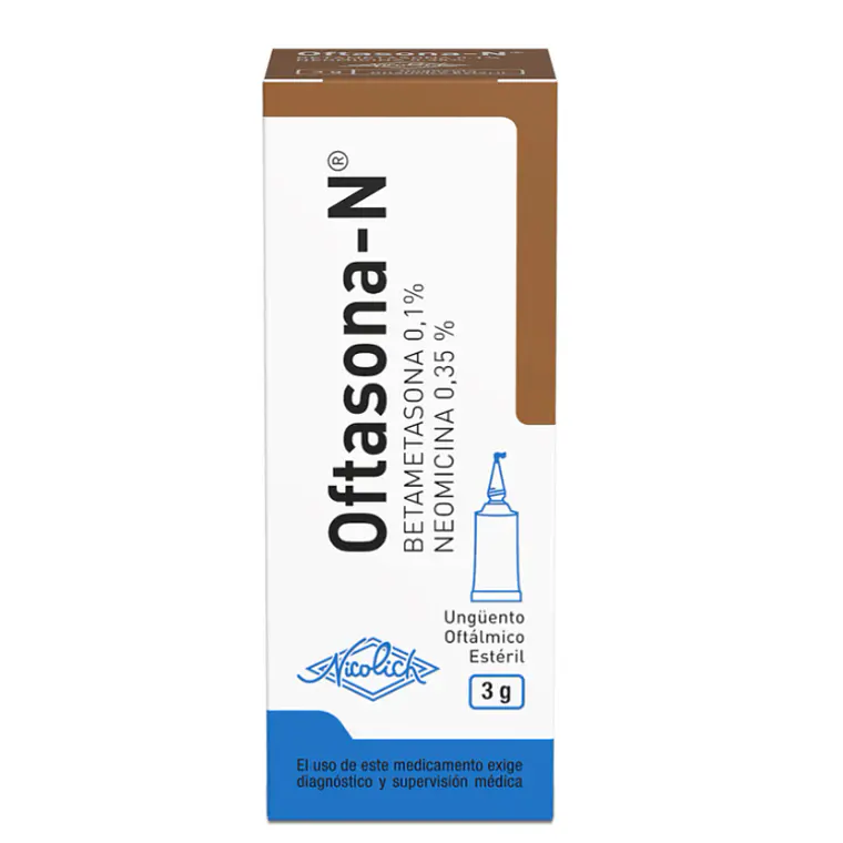 Oftasona-N Betametasona Neomicina Ungüento oftálmico 3 g. 1