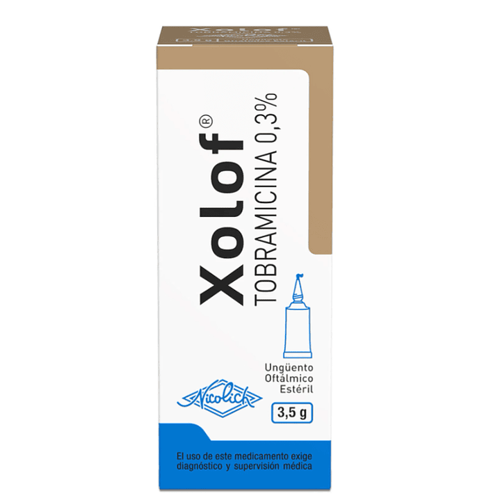 Xolof Tobramicina 0,3% Ungüento oftálmico 3,5 g. 1