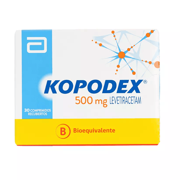 Kopodex (B) Levetiracetam 500 mg 30 Comprimidos recubiertos. 1
