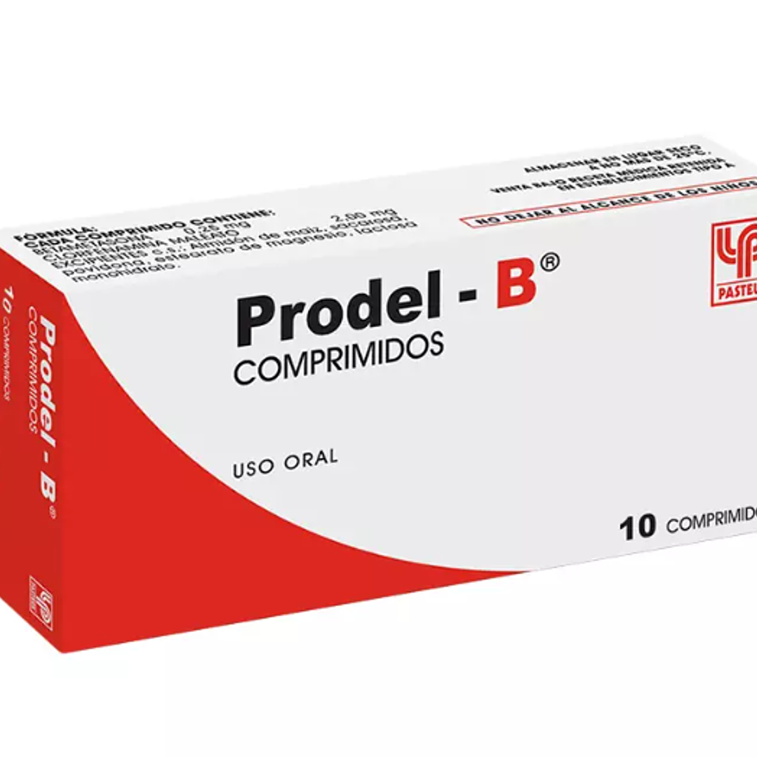 Prodel-B Betametasona / Clorfenamina 10 Comprimidos. 1