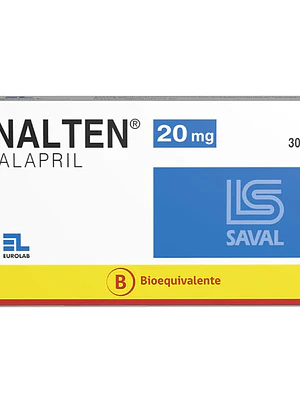 Enalten (B) Enalapril 20 mg 30 Comprimidos.